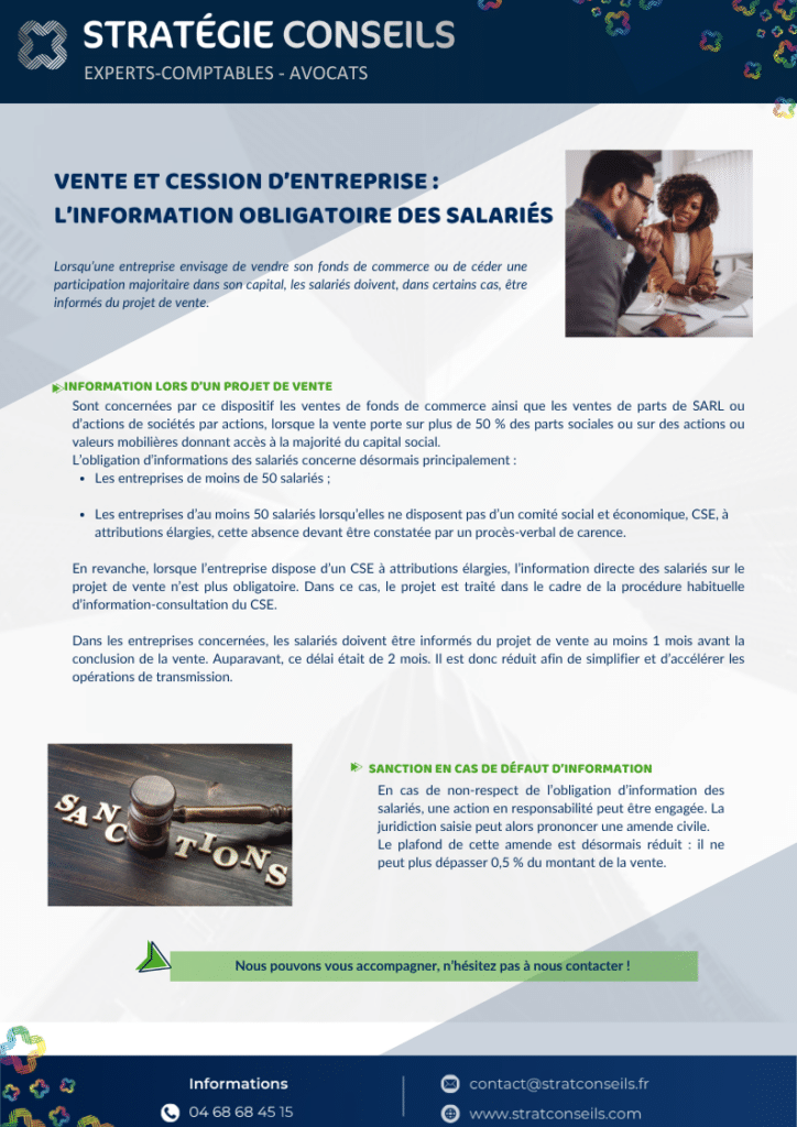 vente et cession d'entreprise